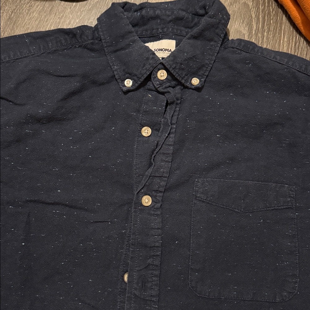 Sonoma Dark Blue Speckled Shirt